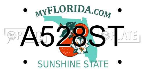 A528ST Florida License Plate