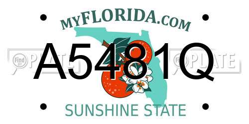 A5481Q Florida License Plate