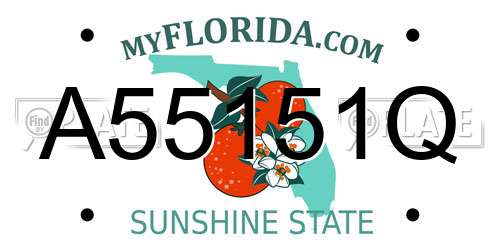 A55151Q Florida License Plate