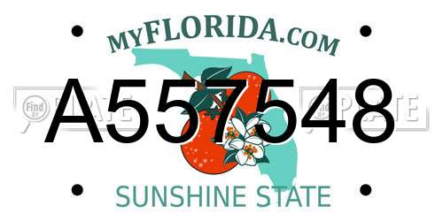A557548 Florida License Plate