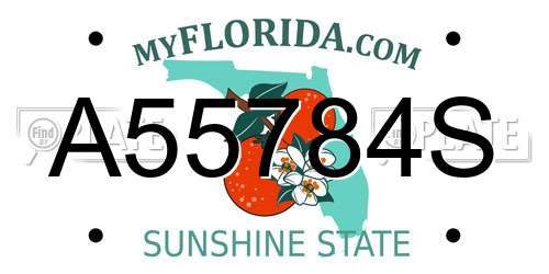 A55784S Florida License Plate