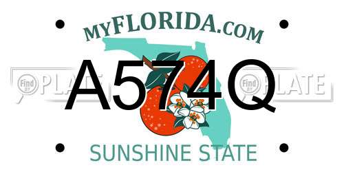 A574Q Florida License Plate