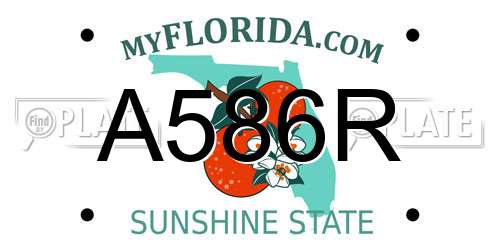 A586R Florida License Plate