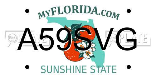 A59SVG Florida License Plate