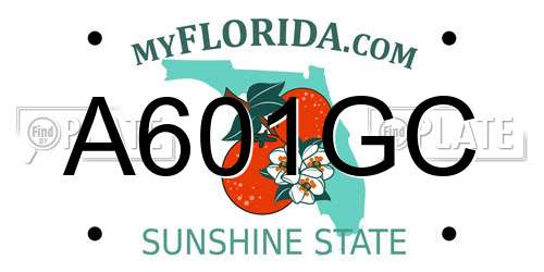 A601GC Florida License Plate