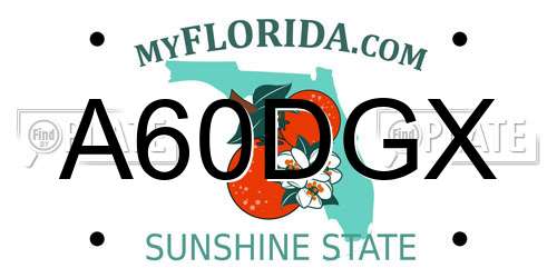 A60DGX Florida License Plate