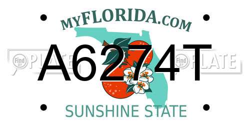 A6274T Florida License Plate