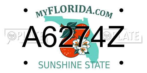 A6274Z Florida License Plate