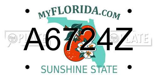 A6724Z Florida License Plate