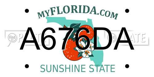 A676DA Florida License Plate