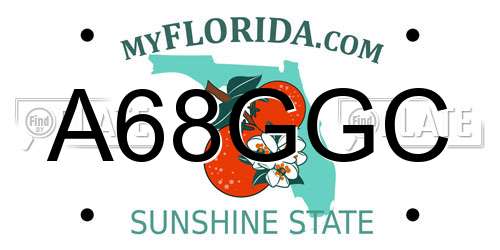 A68GGC Florida License Plate