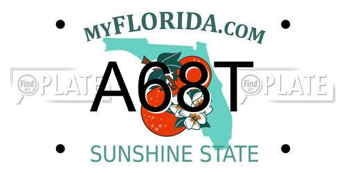 A68T Florida License Plate