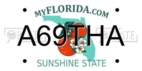 A69THA Florida License Plate