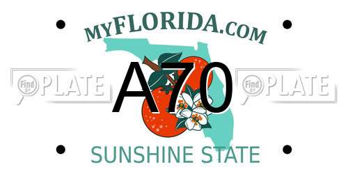 A70 Florida License Plate