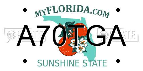 A70TGA Florida License Plate