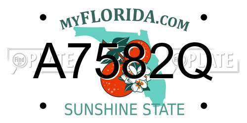 A7582Q Florida License Plate
