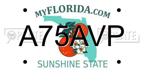 A75AVP Florida License Plate