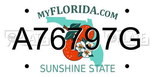 A76797G Florida License Plate