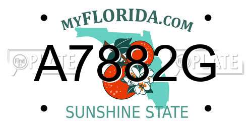 A7882G Florida License Plate