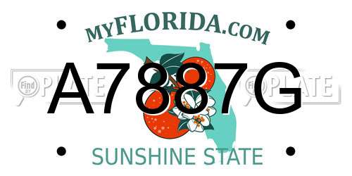 A7887G Florida License Plate