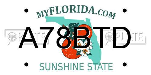 A78BTD Florida License Plate