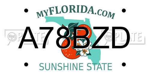 A78BZD Florida License Plate