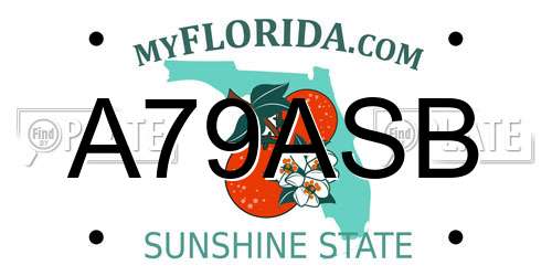 A79ASB Florida License Plate
