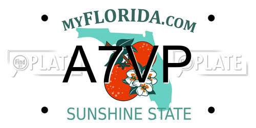 A7VP Florida License Plate
