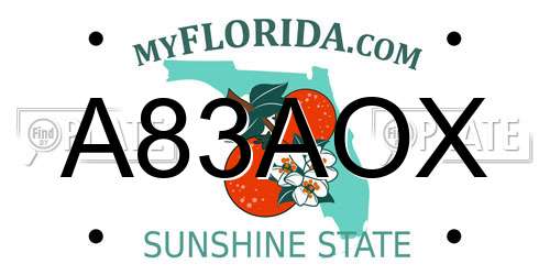 A83AOX Florida License Plate