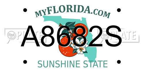 A8682S Florida License Plate
