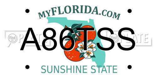 A86TSS Florida License Plate