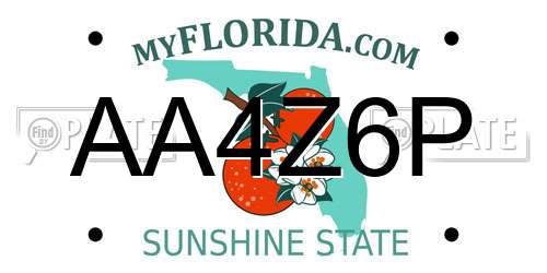 AA4Z6P Florida License Plate