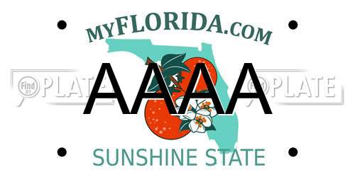 AAAA Florida License Plate