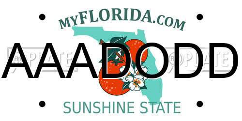 AAADODD Florida License Plate