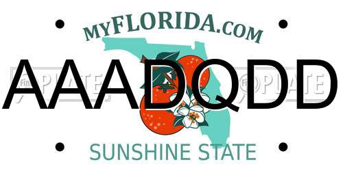 AAADQDD Florida License Plate