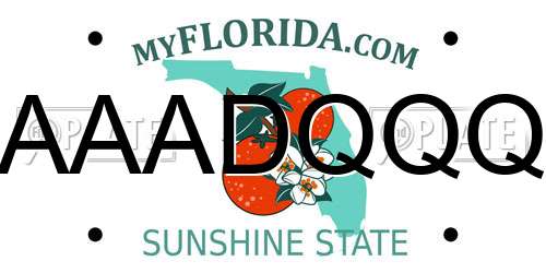 AAADQQQ Florida License Plate