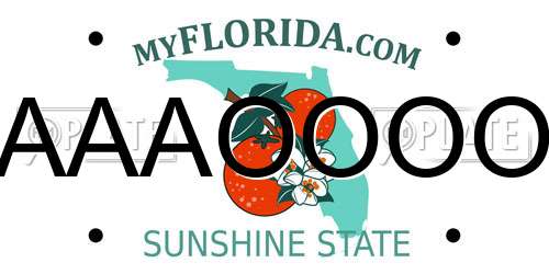 AAAOOOO Florida License Plate