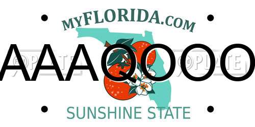 AAAQOOO Florida License Plate