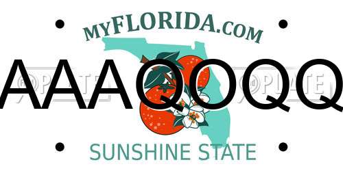 AAAQOQQ Florida License Plate