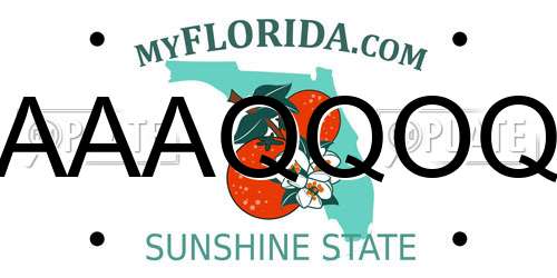 AAAQQOQ Florida License Plate