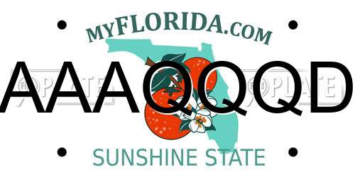 AAAQQQD Florida License Plate