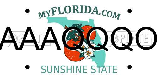 AAAQQQO Florida License Plate