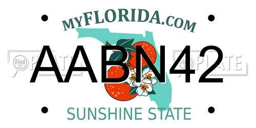 AABN42 Florida License Plate