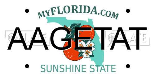 AAGETAT Florida License Plate