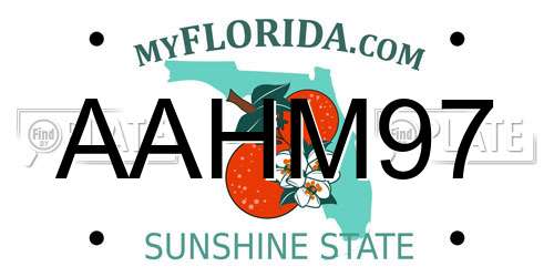 AAHM97 Florida License Plate