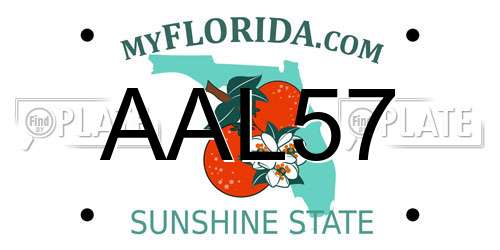 AAL57 Florida License Plate