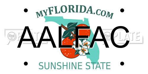 AALFAC Florida License Plate