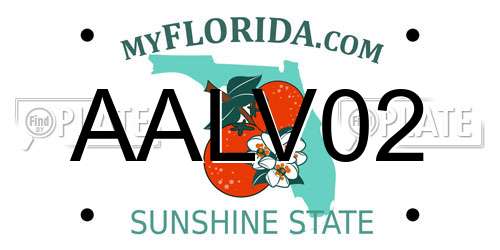 AALV02 Florida License Plate
