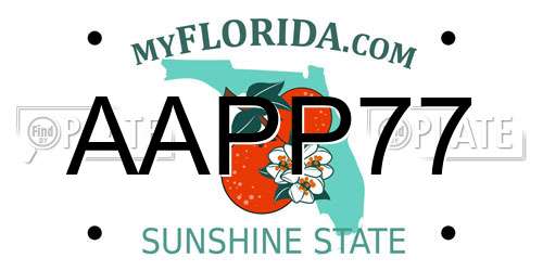 AAPP77 Florida License Plate