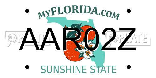 AAR02Z Florida License Plate